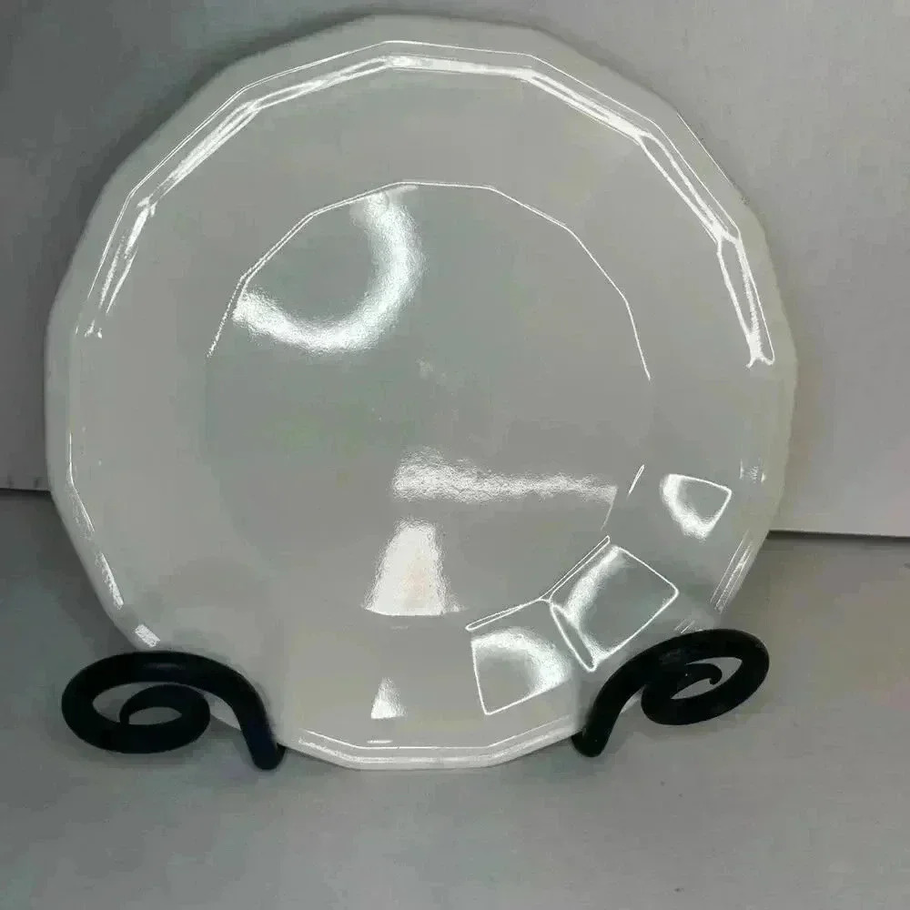 8 Homer Laughlin vintage Dinner plates colonial white or Dover